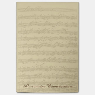 Bloco Post-it Nome do costume do manuscrito da música da série