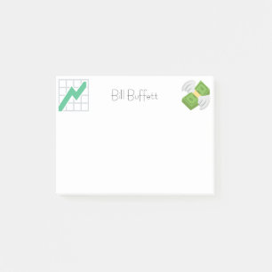 Bloco Post-it Nome feito sob encomenda   Emojis financeiro