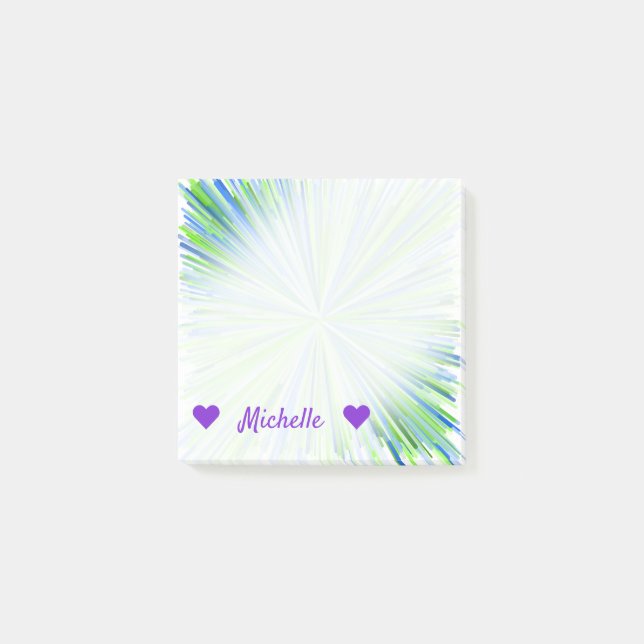 Bloco Post-it Nome + Máscaras do verde e do teste padrão da (Frente)