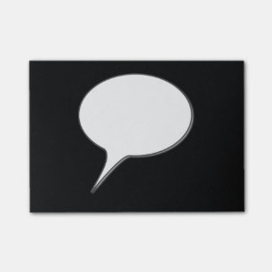 Bloco Post-it Nome personalizado bolha da conversa do branco &