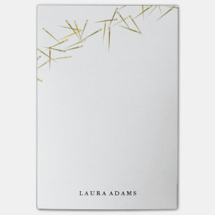 Bloco Post-it Nome Personalizado do Agulha Dourado