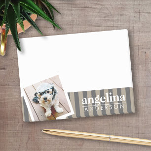 Bloco Post-it Nome personalizado e foto do padrão distribuído 