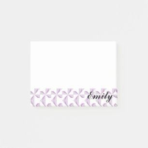Bloco Post-it Nome Personalizado Pinros roxos roxos