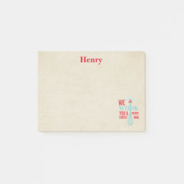 Bloco Post-it Nós te sussurramos um Feliz Natal