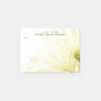 Nota de post-it do assistente social da escola