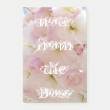 nota do Chefe post it notes Flores Cor-de-Rosa