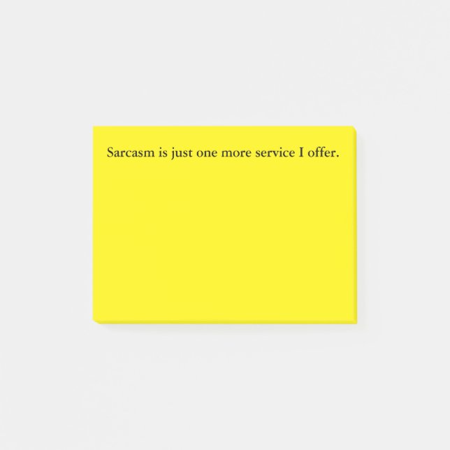 Bloco Post-it Notas agressivas passivas (Frente)