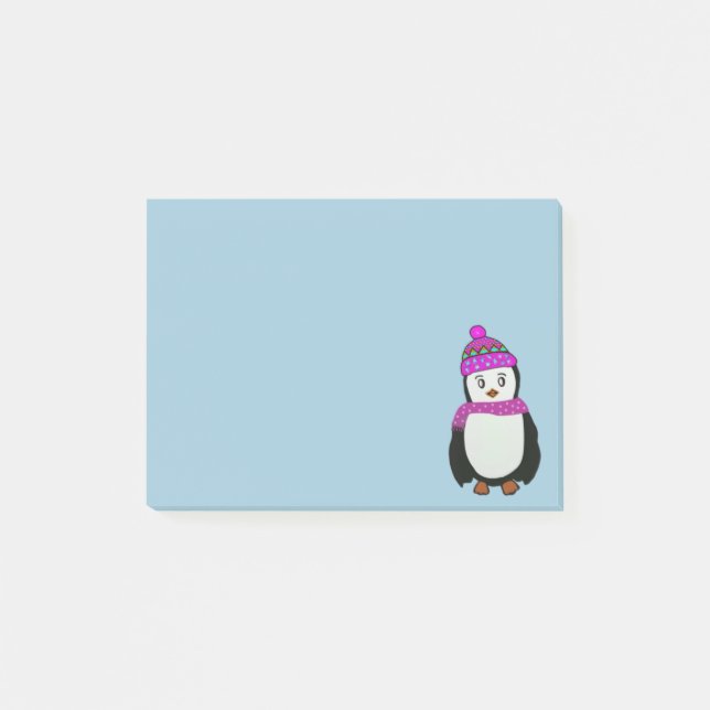 Bloco Post-it Notas bonitos do Cargo-it® do pinguim (Frente)