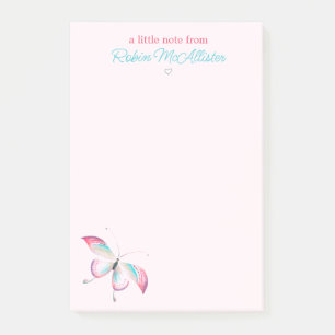 Bloco Post-it Notas chiques do Cargo-it® da borboleta do