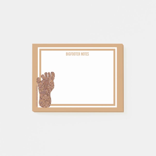 Bloco Post-it Notas de Bigfooter da trilha de Z Bigfoot (Frente)