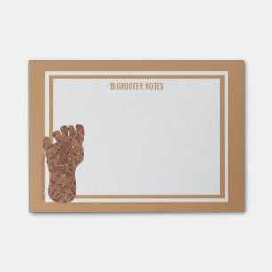 Bloco Post-it Notas de Bigfooter da trilha de Z Bigfoot