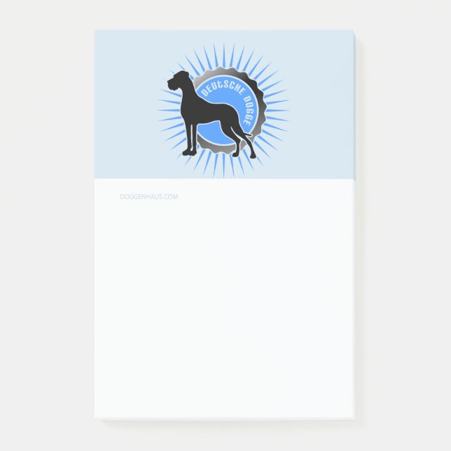 Bloco Post-it Notas de Great Dane (Frente)
