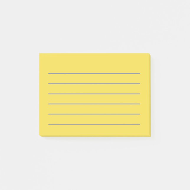 Bloco Post-it Notas de post-it amarelas alinhadas (Frente)