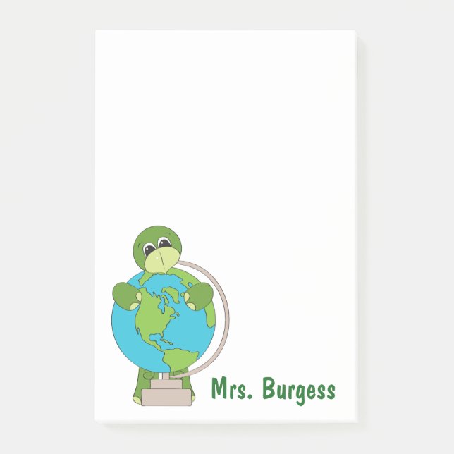 Bloco Post-it Notas de post-it bonitos do professor dos desenhos (Frente)