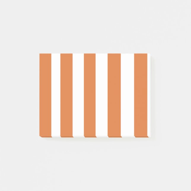 Bloco Post-it Notas de Post-it® branco e laranja (Frente)
