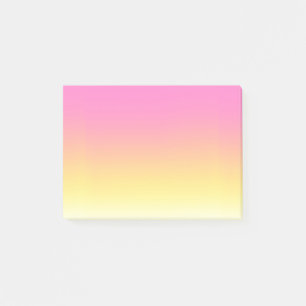 Bloco Post-it Notas de post-it cor-de-rosa do por do sol