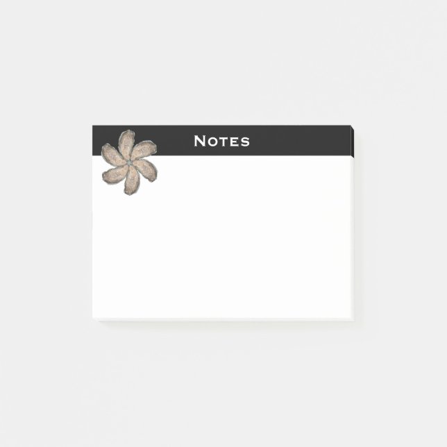 Bloco Post-it Notas de post-it da flor da ostra - design D (Frente)