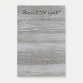 Bloco Post-it Notas de post-it de madeira rústicas