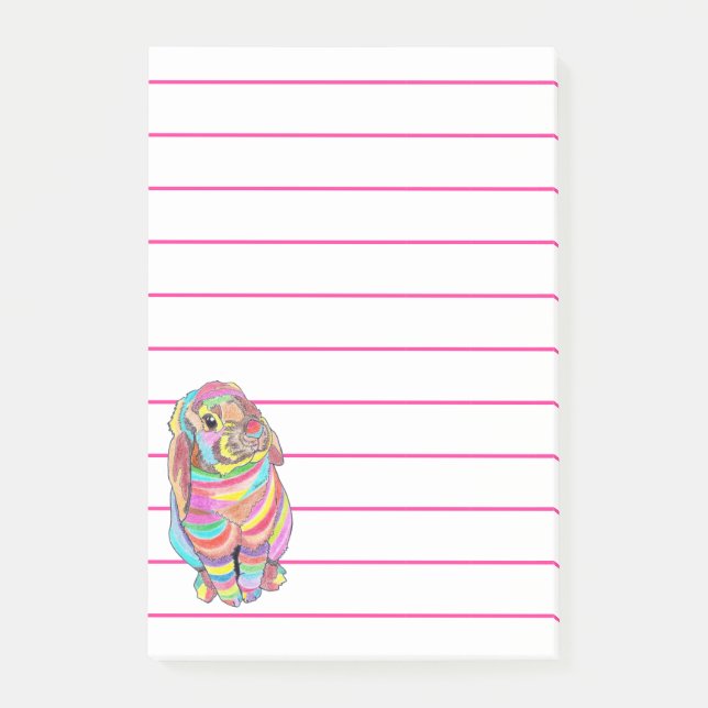 Bloco Post-it Notas de post-it de Rainbowbunny (Frente)
