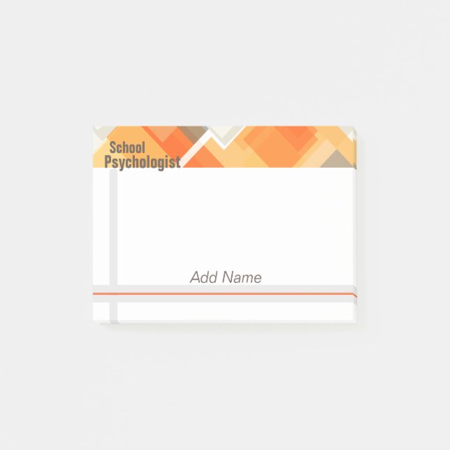 Bloco Post-it Notas de post-it do design geométrico do psicólogo (Frente)