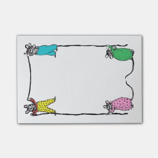 Bloco Post-it Notas de post-it dos ratos do vintage