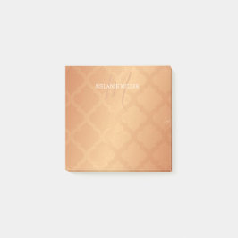 Bloco Post-it Notas de post-it - nome de cobre da inicial da