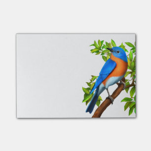 Bloco Post-it Notas de post-it orientais da arte do Bluebird