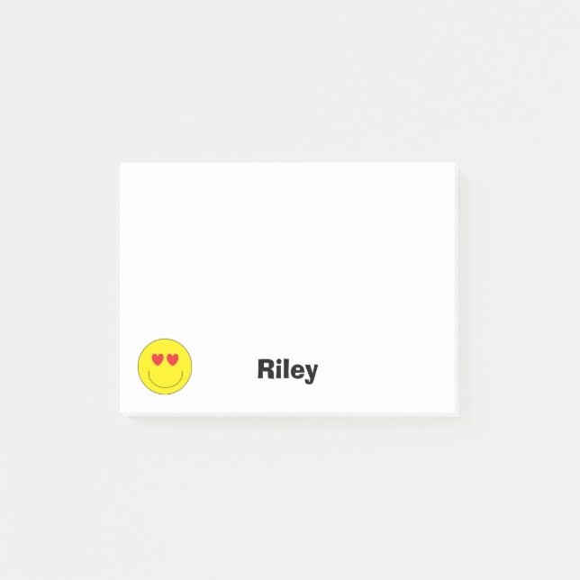 Bloco Post-it Notas de post-it personalizadas de Emoji (Frente)