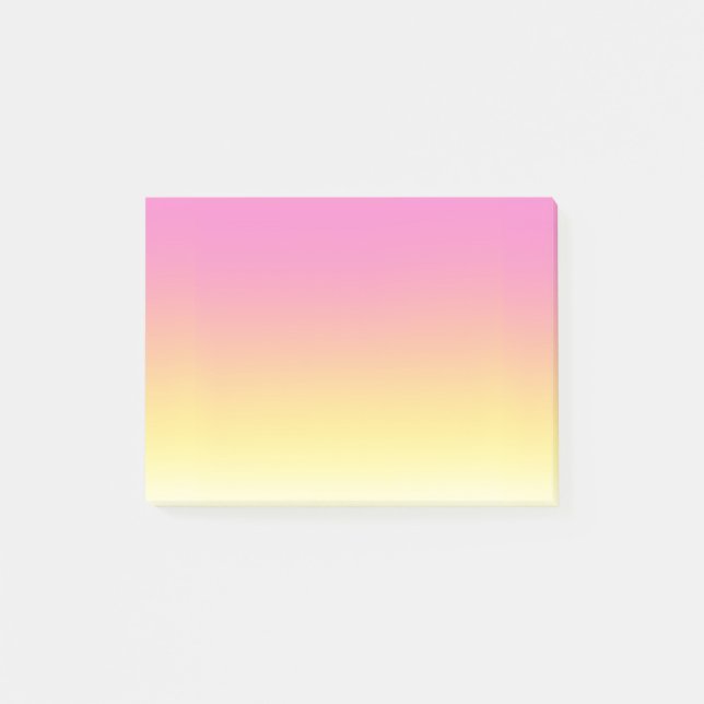 Bloco Post-it Notas de Posto de Sunset Rosa (Frente)