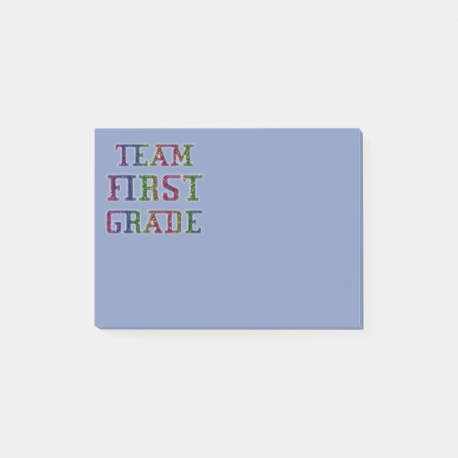 Bloco Post-it Notas de Posto do Team First Grade, Novelty School (Frente)