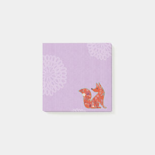 Bloco Post-it Notas de Posto Floral Fox