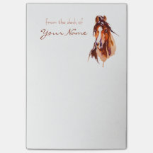 Notas de Posto personalizadas da arte sobre cavalo
