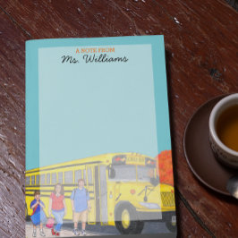 Bloco Post-it Notas de Posto personalizadas do professor de ônib