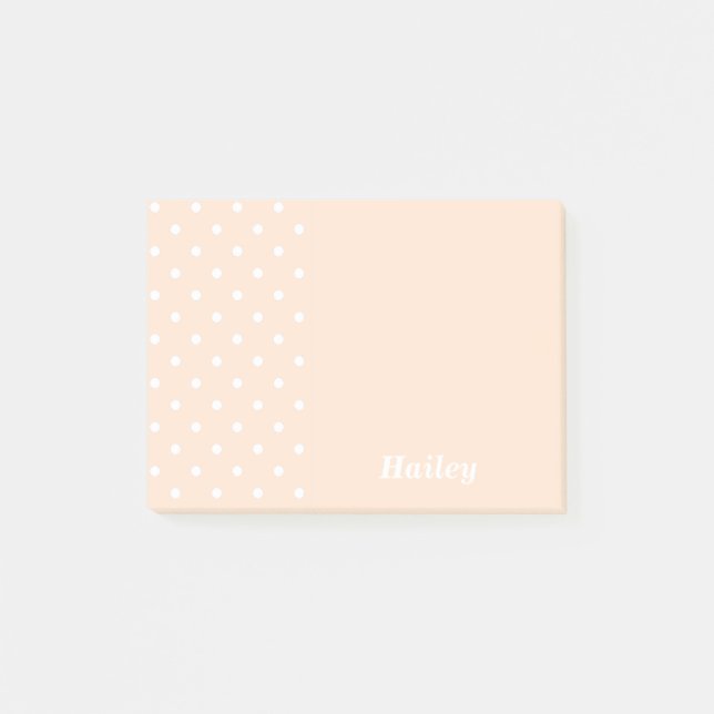 Bloco Post-it Notas de Posto personalizado de Bolinhas bisca cla (Frente)