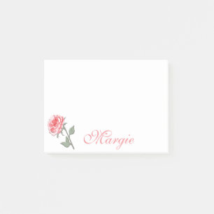 Bloco Post-it Notas de Posto Rosa Rosa Personalizada