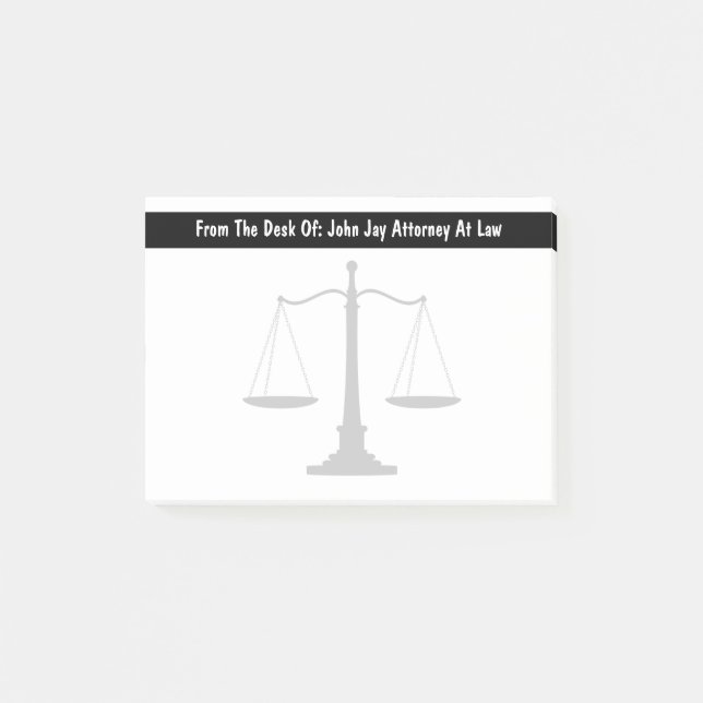 Bloco Post-it Notas do cargo do tema do advogado (Frente)