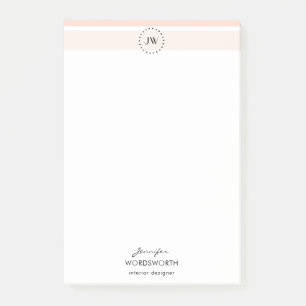 Bloco Post-it Notas do Monograma Pastel Professional Post-it®