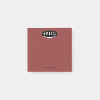 Bloco Post-it Notas do vermelho 3 x 3 do CHEFE do Vo