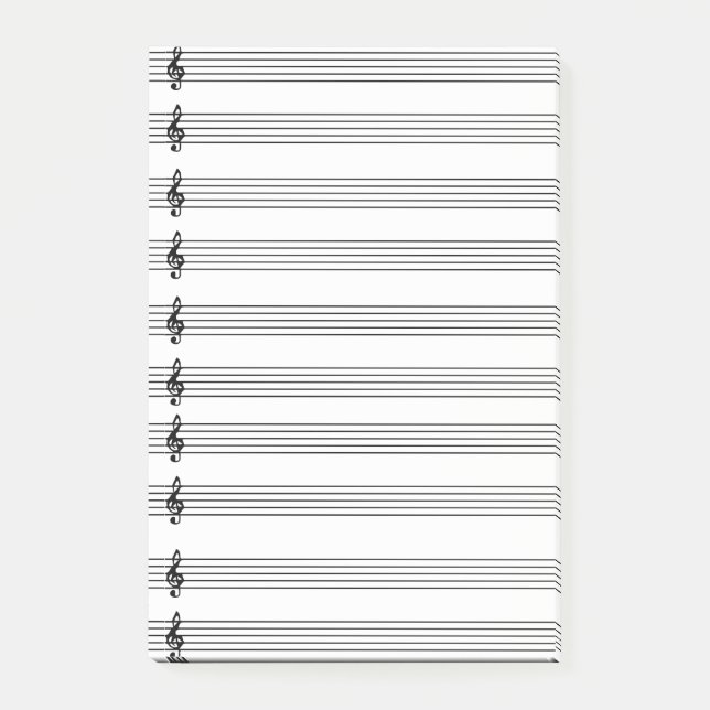 Bloco Post-it Notas musicais (Frente)