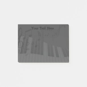 Bloco Post-it Notas Musicais do Teclado Piano Personalizado Post