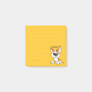 Bloco Post-it Notas pegajosas alinhadas dos desenhos animados de