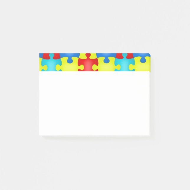 Bloco Post-it Notas pegajosas das notas de post-it do autismo (Frente)