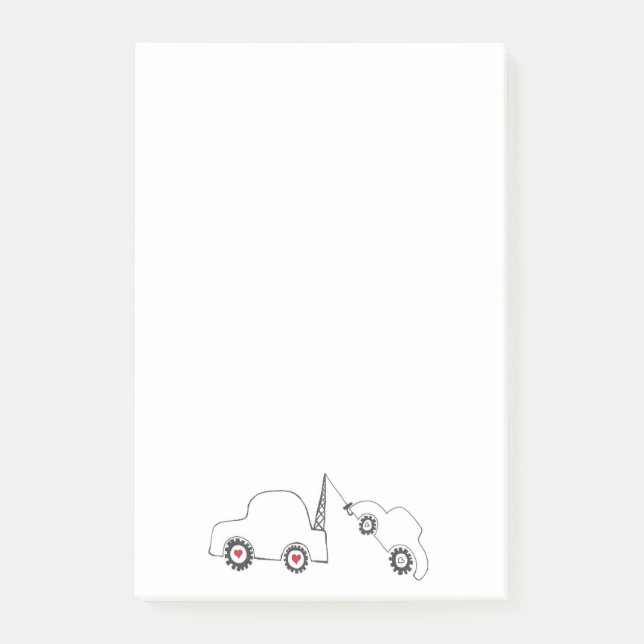 Bloco Post-it Notas pegajosas do reboque do amor (Frente)