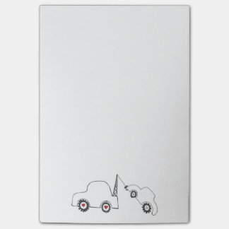 Bloco Post-it Notas pegajosas do reboque do amor