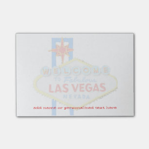 Bloco Post-it Notas pegajosas personalizadas sinal de Las Vegas