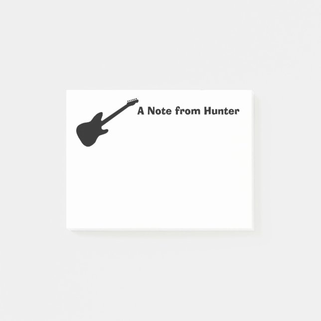 Bloco Post-it Notas personalizadas do Cargo-it® da guitarra (Frente)