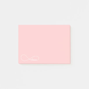 Bloco Post-it Notas Pink Love Infinity PostIt