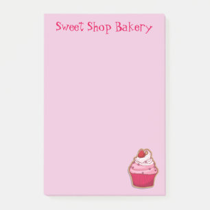 Bloco Post-it Notas Pós-it® do Cupcake rosa