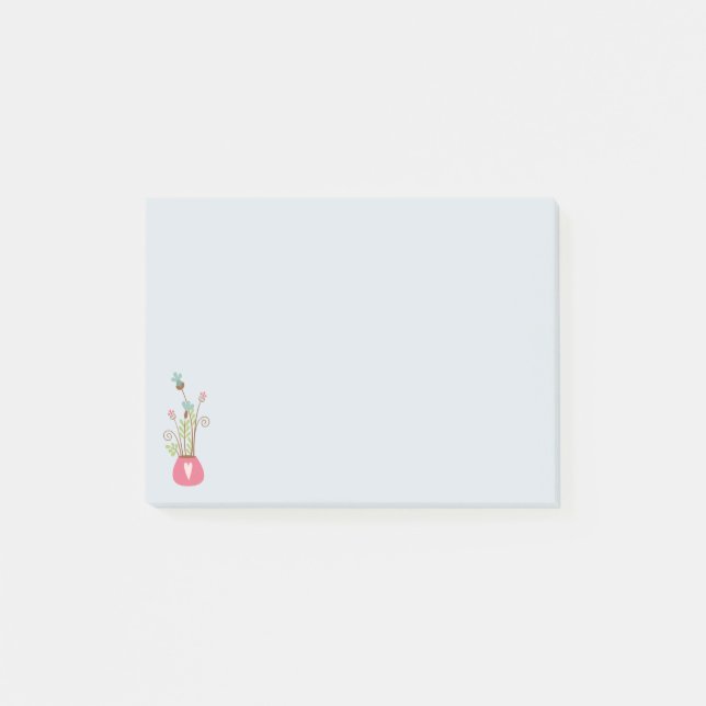 Bloco Post-it Notepad Vase Flor (Frente)