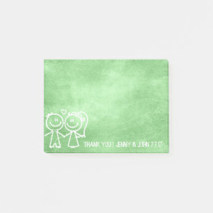 Bloco Post-it Novo Favor De Casamento Obrigado Chalkboard Lemon